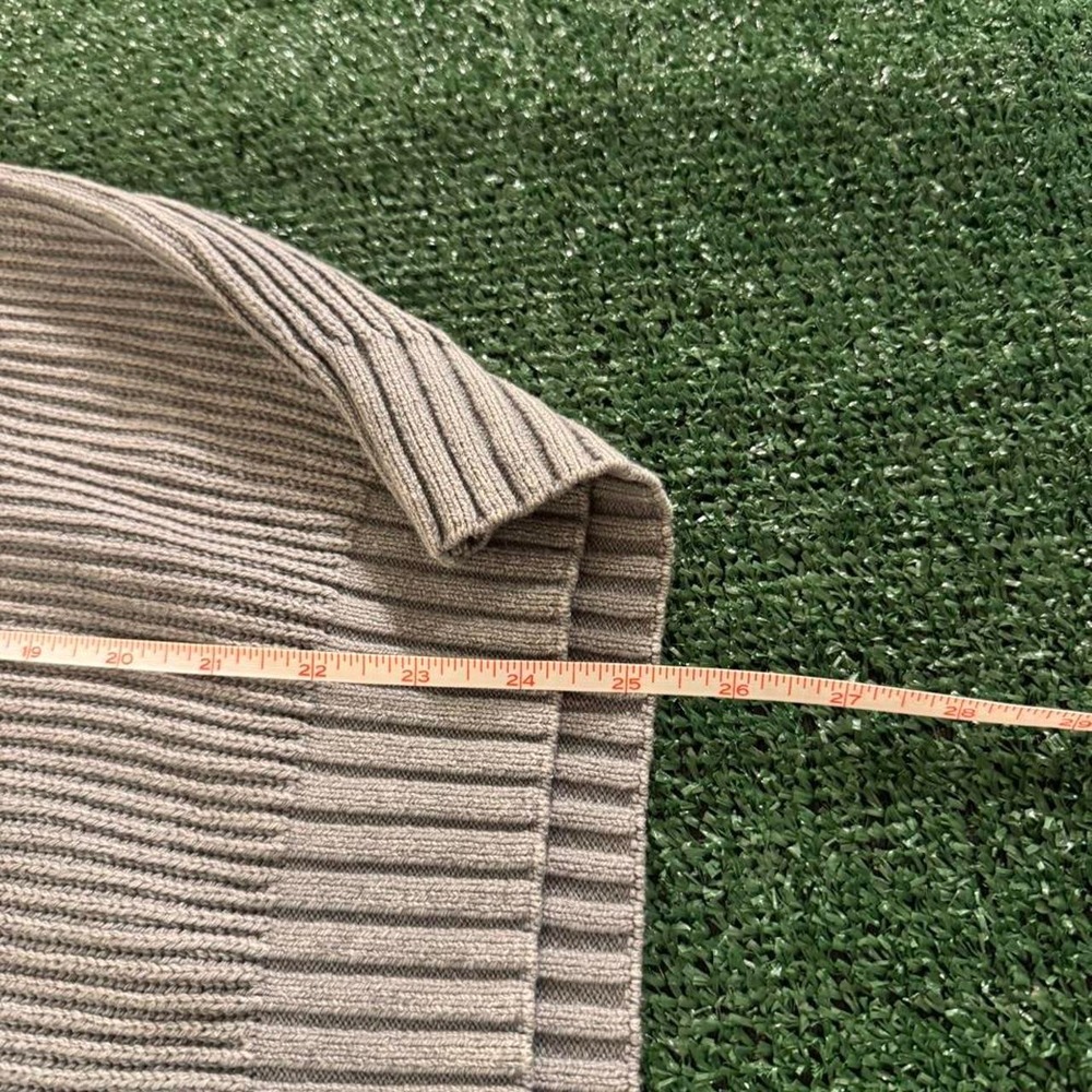 Hollister Boxy Knit Sweater Mens Small Light Gray Ribbed Raglan Streetwear 0203 - Picture 4 of 6